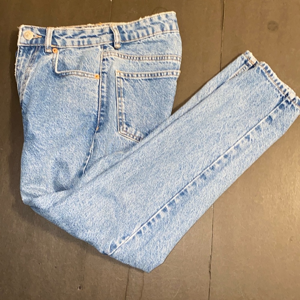Zara Size 0 High Rise Washout Denim Jeans